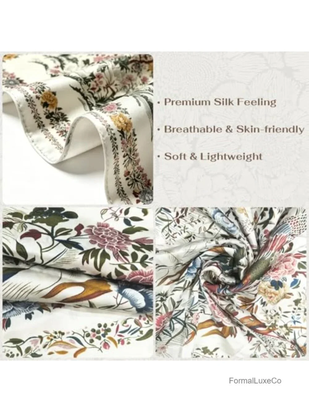 Large Satin Scarf for Women, 70x35 Inch Silk Like Shawl Wrap Lightweight Summer